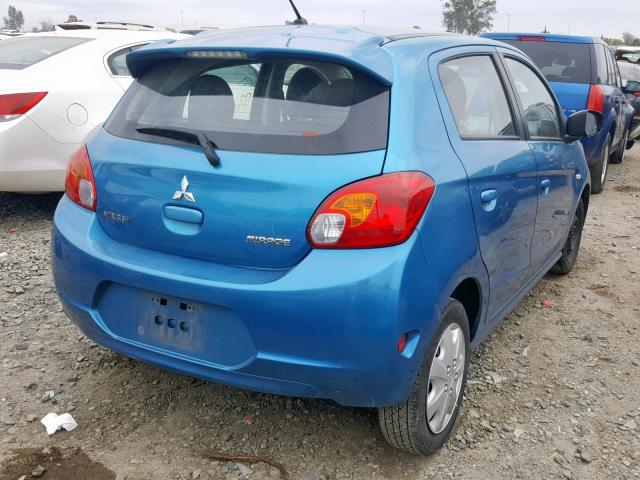 ML32A3HJ1FH032070 - 2015 MITSUBISHI MIRAGE DE BLUE photo 4