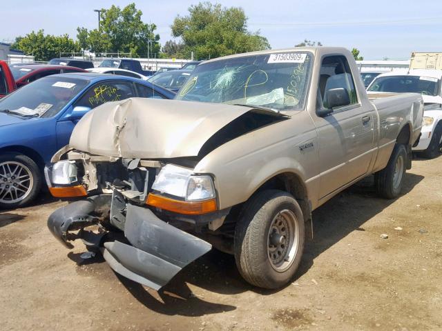 1FTYR10C7XUA44637 - 1999 FORD RANGER GOLD photo 2