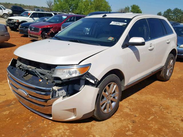 2FMDK3KC7BBB29130 - 2011 FORD EDGE LIMIT WHITE photo 2