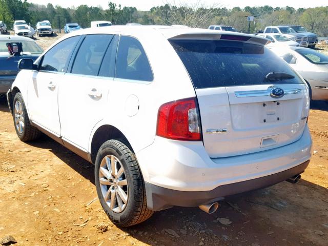 2FMDK3KC7BBB29130 - 2011 FORD EDGE LIMIT WHITE photo 3