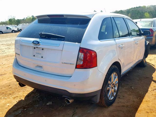 2FMDK3KC7BBB29130 - 2011 FORD EDGE LIMIT WHITE photo 4