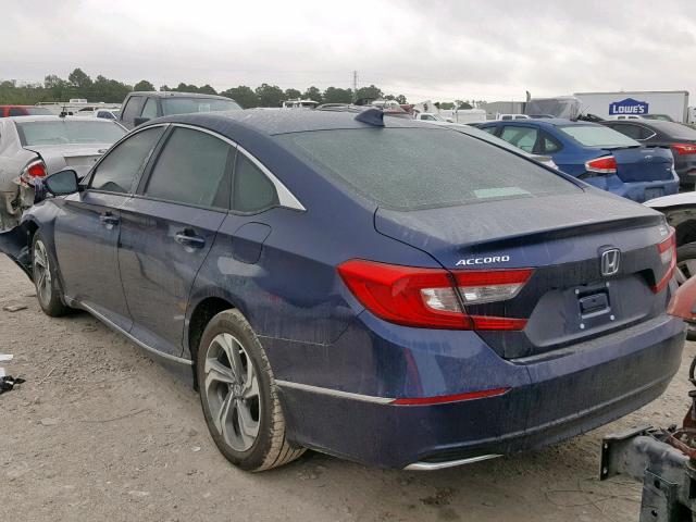 1HGCV1F54JA267002 - 2018 HONDA ACCORD EXL BLUE photo 3