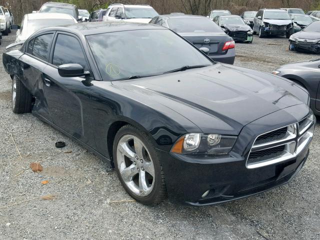 2C3CDXHG5EH161088 - 2014 DODGE CHARGER SX BLACK photo 1