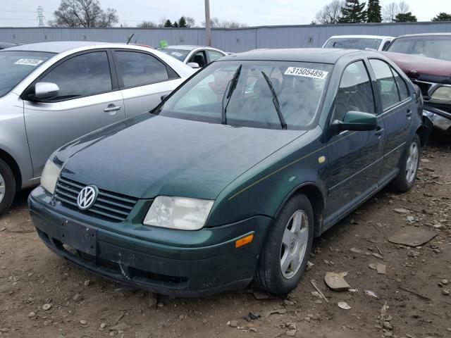 3VWSA29M7YM042730 - 2000 VOLKSWAGEN JETTA GLS GREEN photo 2