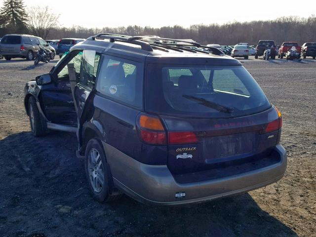 4S3BH665X37644124 - 2003 SUBARU LEGACY OUT BLUE photo 3