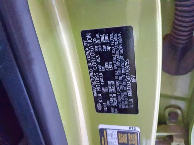 KNDJX3A5XE7709755 - 2014 KIA SOUL ! Yaşıl foto 10