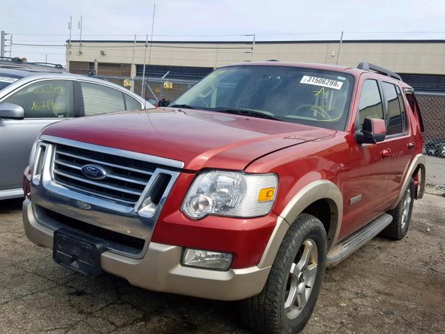 1FMEU74E38UB01803 - 2008 FORD EXPLORER E RED photo 2