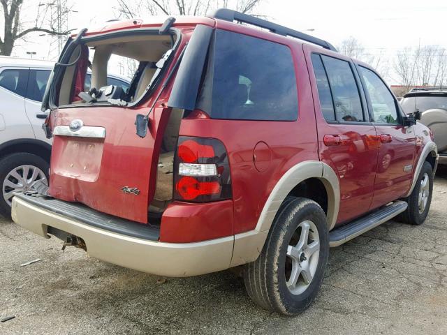 1FMEU74E38UB01803 - 2008 FORD EXPLORER E RED photo 4