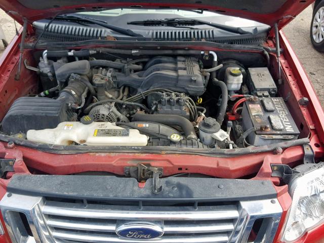 1FMEU74E38UB01803 - 2008 FORD EXPLORER E RED photo 7