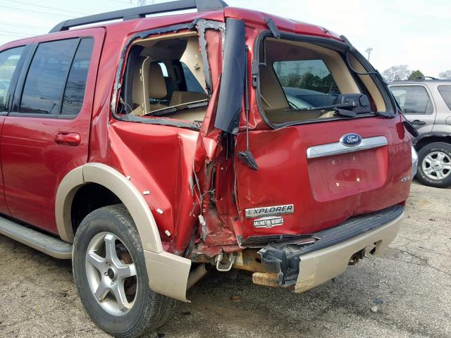 1FMEU74E38UB01803 - 2008 FORD EXPLORER E RED photo 9