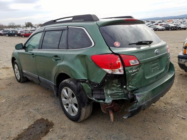 4S4BRBCC4B3379517 - 2011 SUBARU OUTBACK 2.5I PREMIUM  photo 3