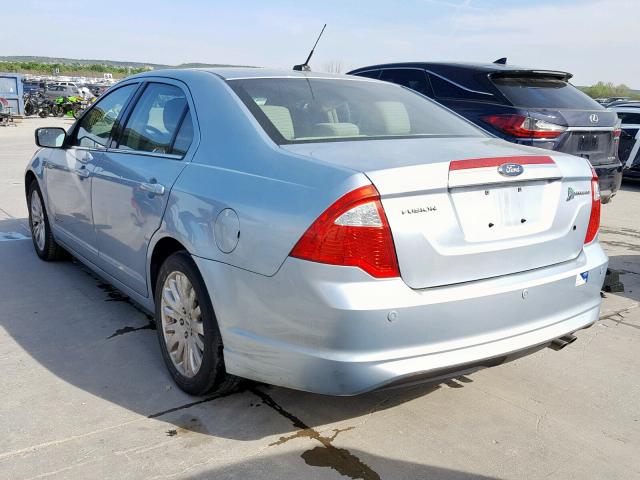 3FADP0L39BR267004 - 2011 FORD FUSION HYB TURQUOISE photo 3