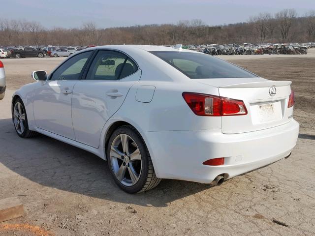 JTHBF5C26C5168345 - 2012 LEXUS IS 250 WHITE photo 3