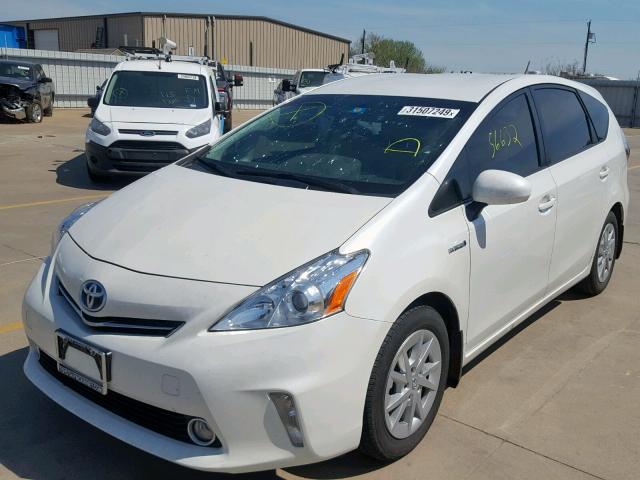 JTDZN3EU1EJ014822 - 2014 TOYOTA PRIUS V WHITE photo 2