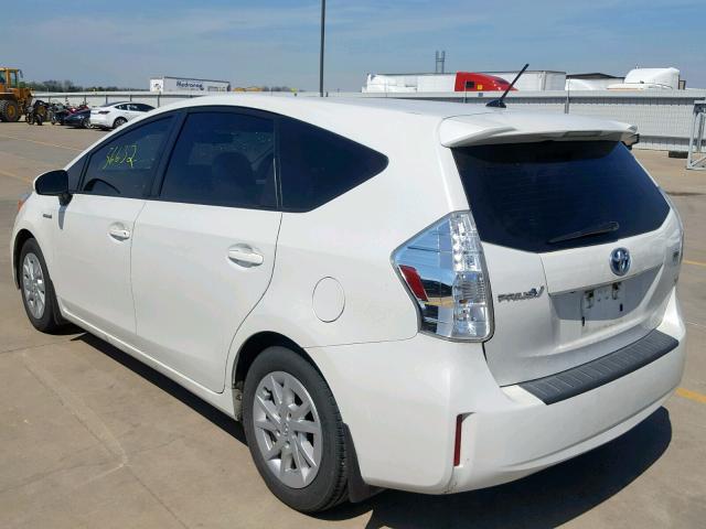 JTDZN3EU1EJ014822 - 2014 TOYOTA PRIUS V WHITE photo 3