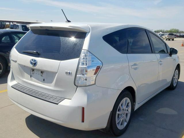 JTDZN3EU1EJ014822 - 2014 TOYOTA PRIUS V WHITE photo 4