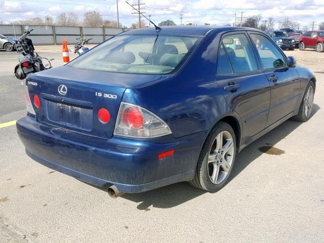 JTHBD192340083628 - 2004 LEXUS IS 300 BLUE photo 4