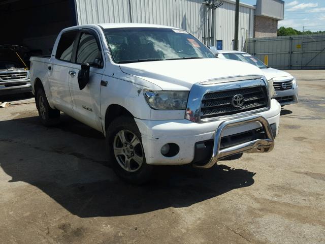 5TBEV58107S462043 - 2007 TOYOTA TUNDRA CRE WHITE photo 1