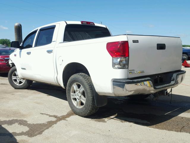 5TBEV58107S462043 - 2007 TOYOTA TUNDRA CRE WHITE photo 3