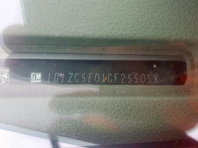 1G1ZC5E01CF255058 - 2012 CHEVROLET MALIBU 1LT SILVER photo 10