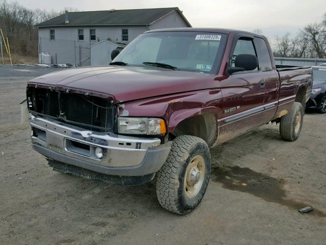 3B7KF23ZX1G708606 - 2001 DODGE RAM 2500 MAROON photo 2