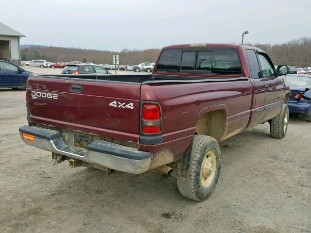 3B7KF23ZX1G708606 - 2001 DODGE RAM 2500 MAROON photo 4