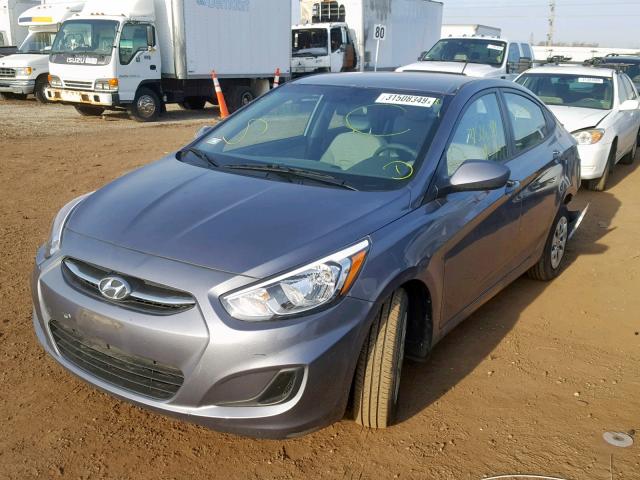 KMHCT4AE8GU051766 - 2016 HYUNDAI ACCENT SE GRAY photo 2