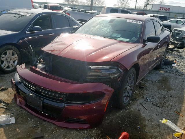 2C3CDXJGXJH140063 - 2018 DODGE CHARGER GT BURGUNDY photo 2