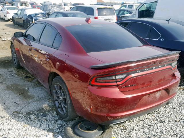 2C3CDXJGXJH140063 - 2018 DODGE CHARGER GT BURGUNDY photo 3