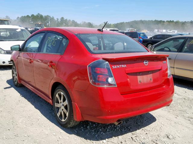 3N1AB6APXCL695112 - 2012 NISSAN SENTRA 2.0 RED photo 3