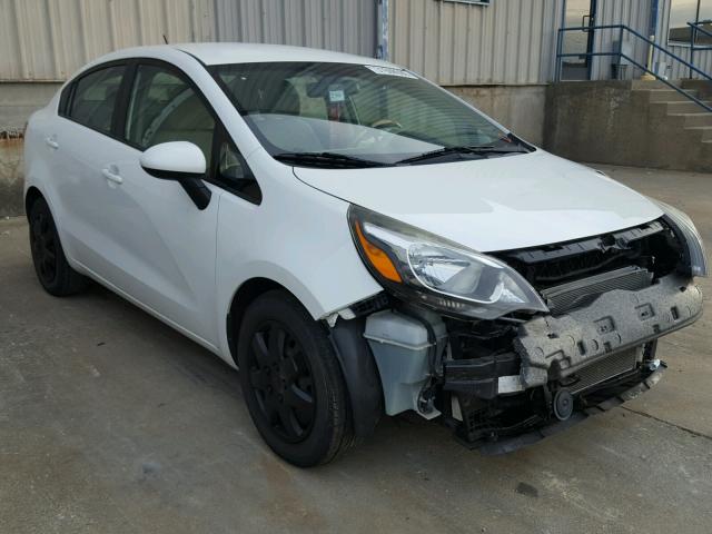 KNADM4A31D6109430 - 2013 KIA RIO LX WHITE photo 1