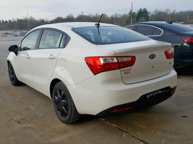 KNADM4A31D6109430 - 2013 KIA RIO LX WHITE photo 3