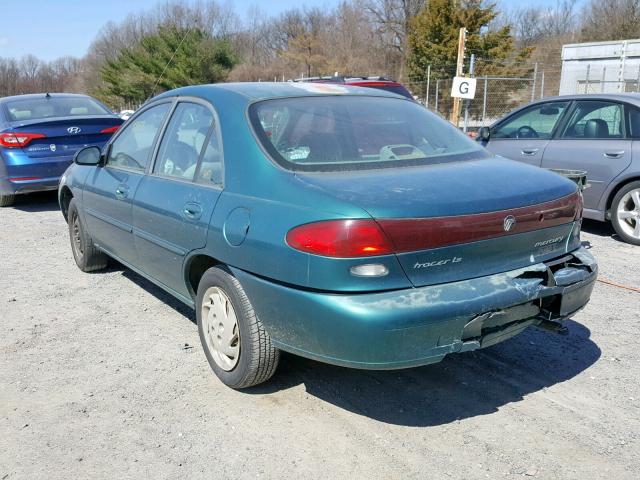 1MELM13P9VW632630 - 1997 MERCURY TRACER LS GREEN photo 3