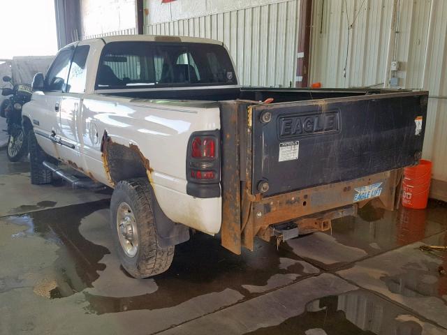 1B7KF23691J554507 - 2001 DODGE RAM 2500 WHITE photo 3