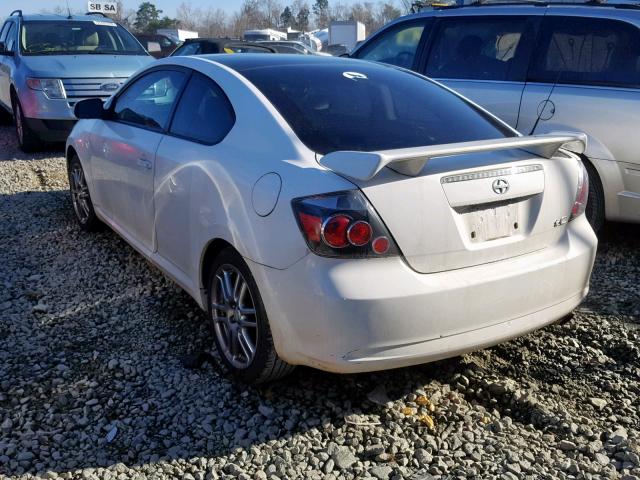 JTKDE167680221989 - 2008 TOYOTA SCION TC WHITE photo 3