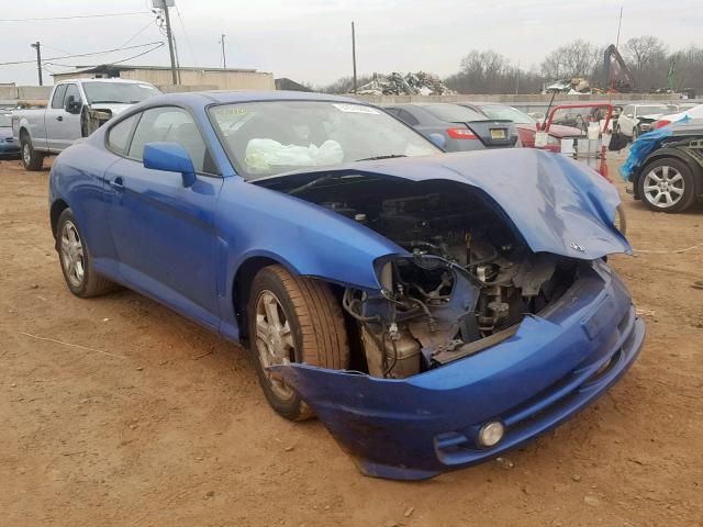 KMHHM65D44U137832 - 2004 HYUNDAI TIBURON BLUE photo 1