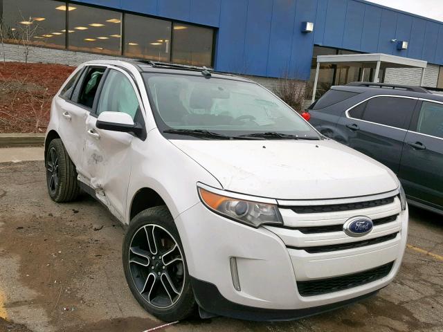 2FMDK3JC1EBA37257 - 2014 FORD EDGE SEL WHITE photo 1