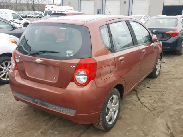 KL1TD6DE1BB251232 - 2011 CHEVROLET AVEO LS ORANGE photo 4