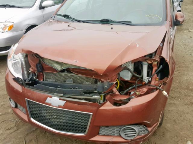 KL1TD6DE1BB251232 - 2011 CHEVROLET AVEO LS ORANGE photo 9