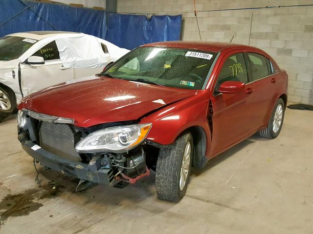 1C3CCBBB2DN763763 - 2013 CHRYSLER 200 TOURIN MAROON photo 2