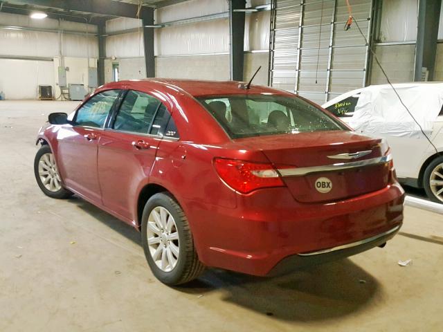 1C3CCBBB2DN763763 - 2013 CHRYSLER 200 TOURIN MAROON photo 3