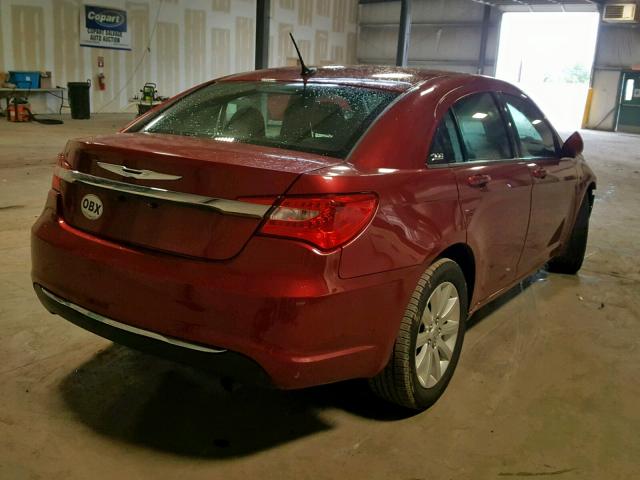 1C3CCBBB2DN763763 - 2013 CHRYSLER 200 TOURIN MAROON photo 4