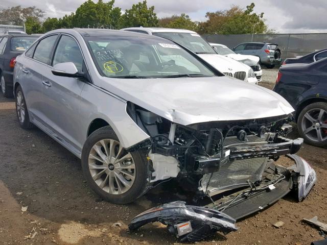 5NPE34AF3FH094779 - 2015 HYUNDAI SONATA SPO SILVER photo 1