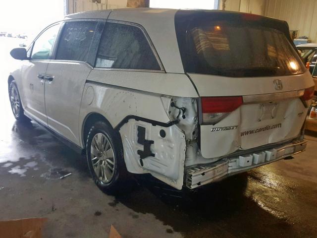 5FNRL5H28FB055615 - 2015 HONDA ODYSSEY LX WHITE photo 3