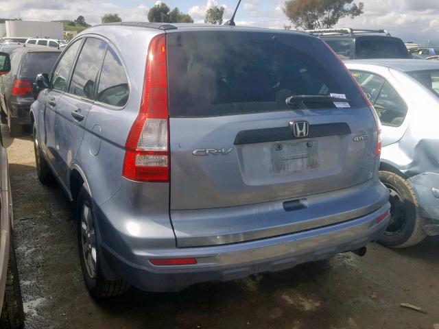 JHLRE4H46BC010303 - 2011 HONDA CR-V SE BLUE photo 3