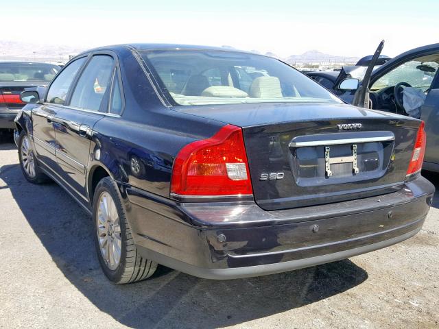 YV1TS592261444728 - 2006 VOLVO S80 2.5T BLACK photo 3