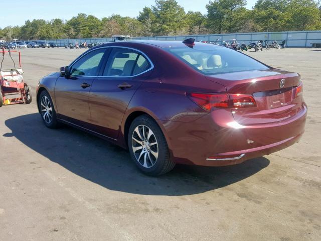 19UUB1F57FA014891 - 2015 ACURA TLX TECH MAROON photo 3