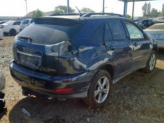 JTJHW31U060026687 - 2006 LEXUS RX 400 BLUE photo 4