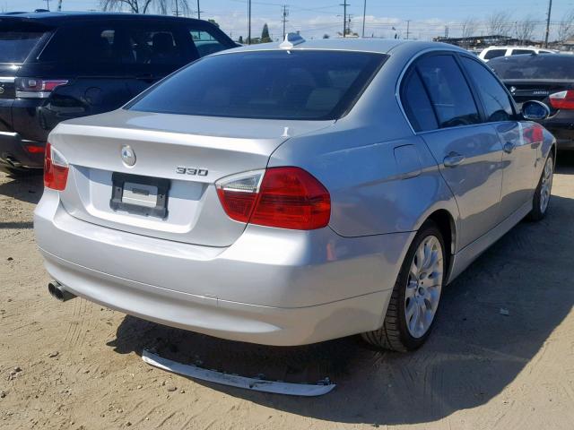 WBAVB33566KS37630 - 2006 BMW 330 I SILVER photo 4