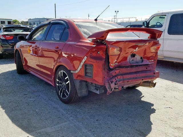 JA3AU86U48U015623 - 2008 MITSUBISHI LANCER GTS RED photo 3